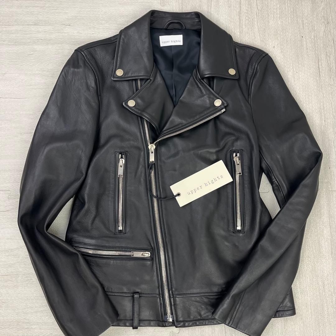 未使用✨ アッパーハイツ ダブルライダースジャケット レザー 1 羊革 M相当