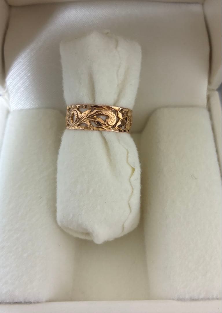 14k ハワイアンジュエリー　6号　指輪　ピンクゴールド