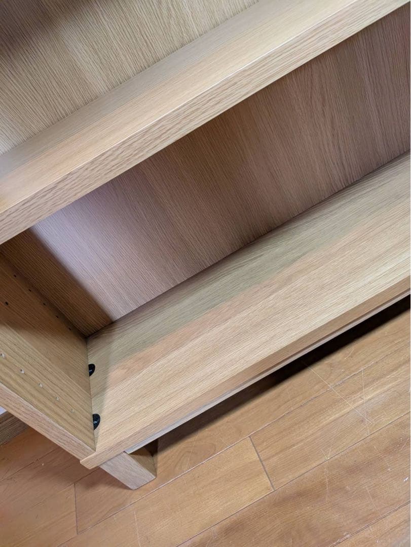 ■送料込■無印良品 木製薄型ラック ワイド小 奥行22cm 本棚 棚