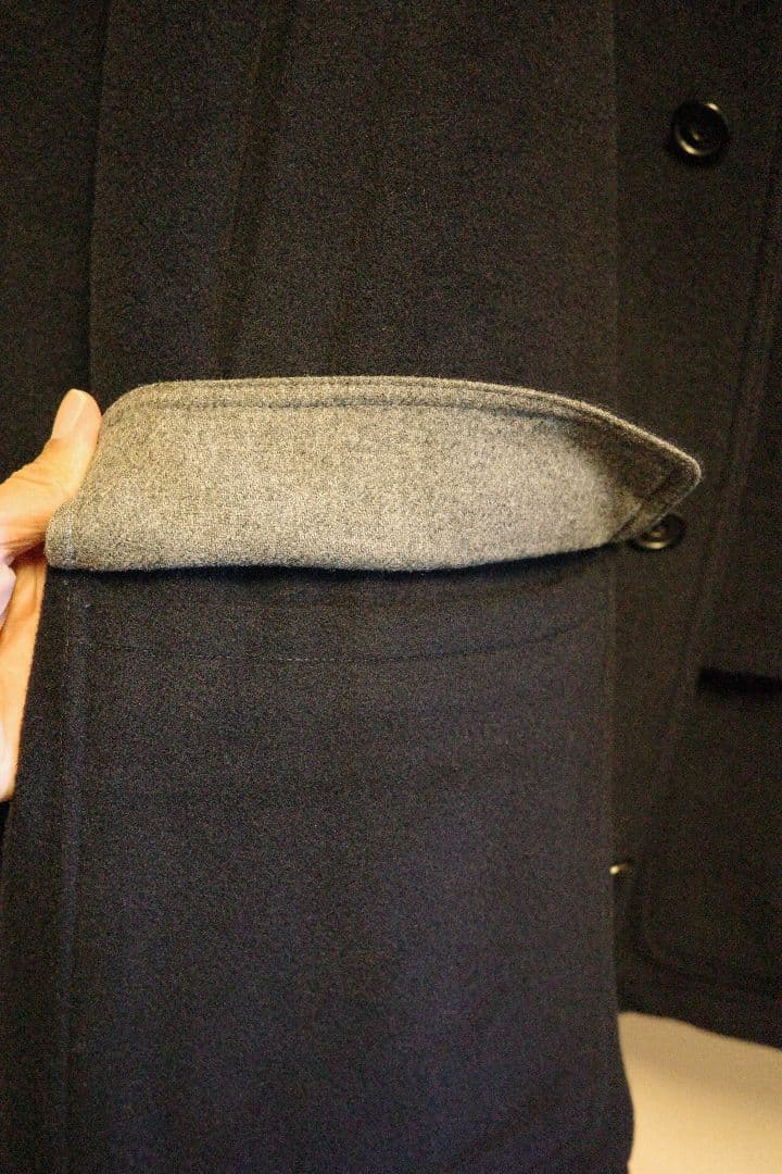 ガ*マ様 HERNO ウール カシミア ハーフコート ステンカラーコート ネイビ