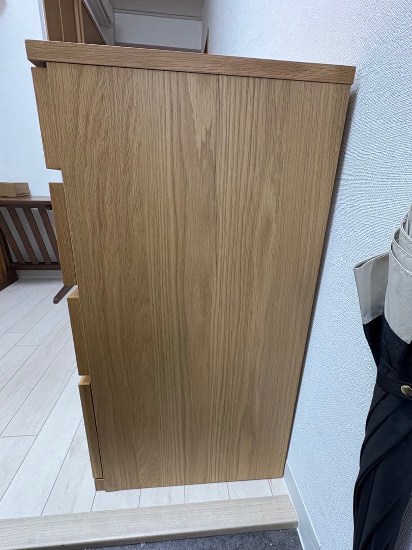 MUJI/無印良品 オーク材 木製チェスト/4段引出