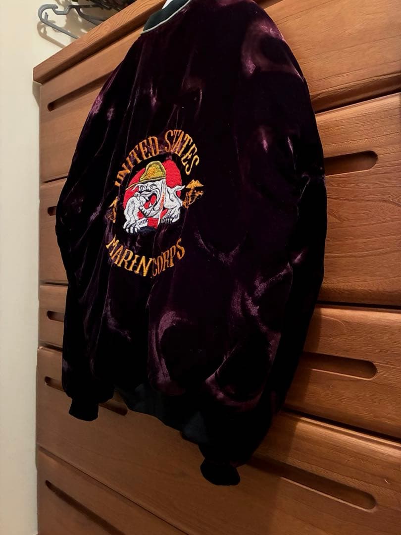 ベロアスカジャン　ビンテージ