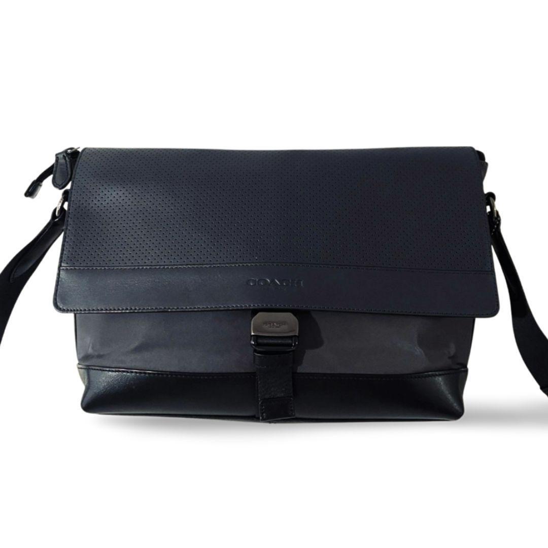 コーチ パフォレイテッド レザー バイクバッグ メッセンジャーバッグ ショルダー