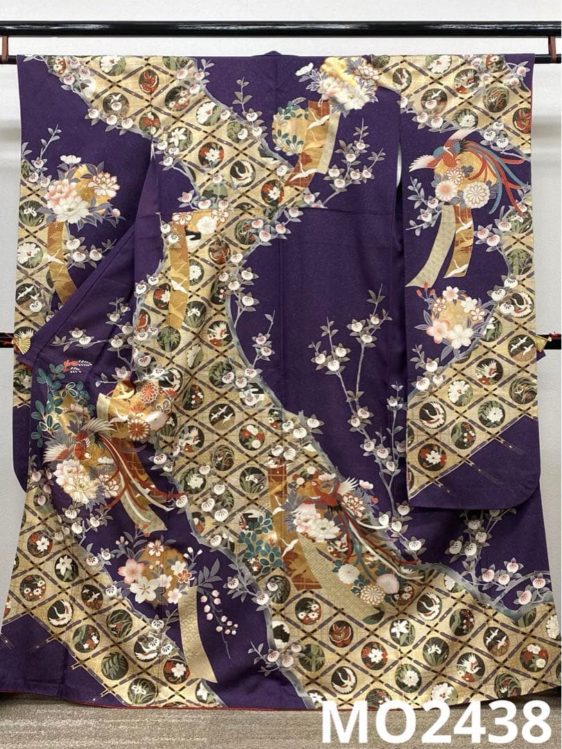作家振袖 豪華 銀通し 金駒 金彩 紋意匠 牡丹 身丈163cm