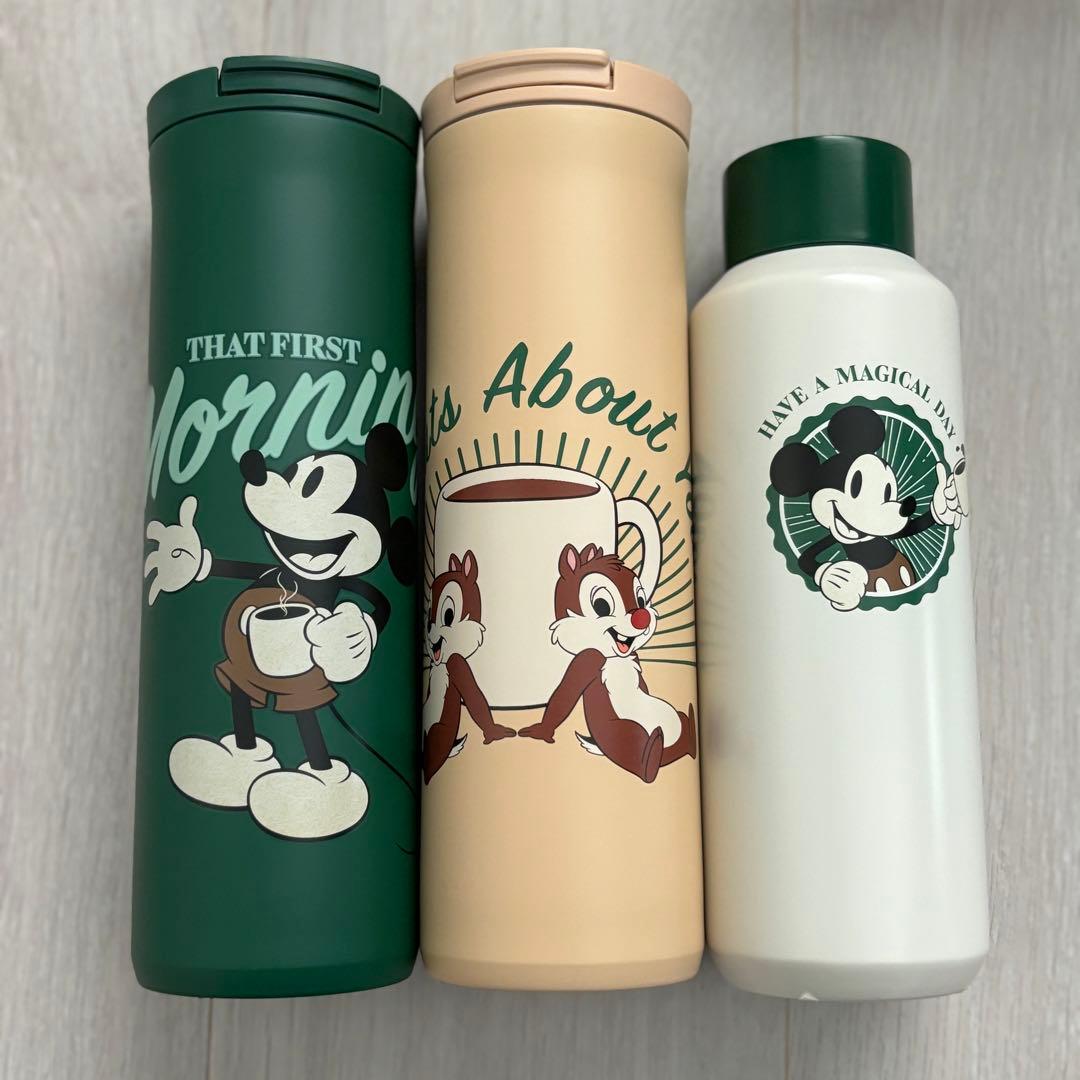 新品　スターバックス　ディズニー　水筒　3本