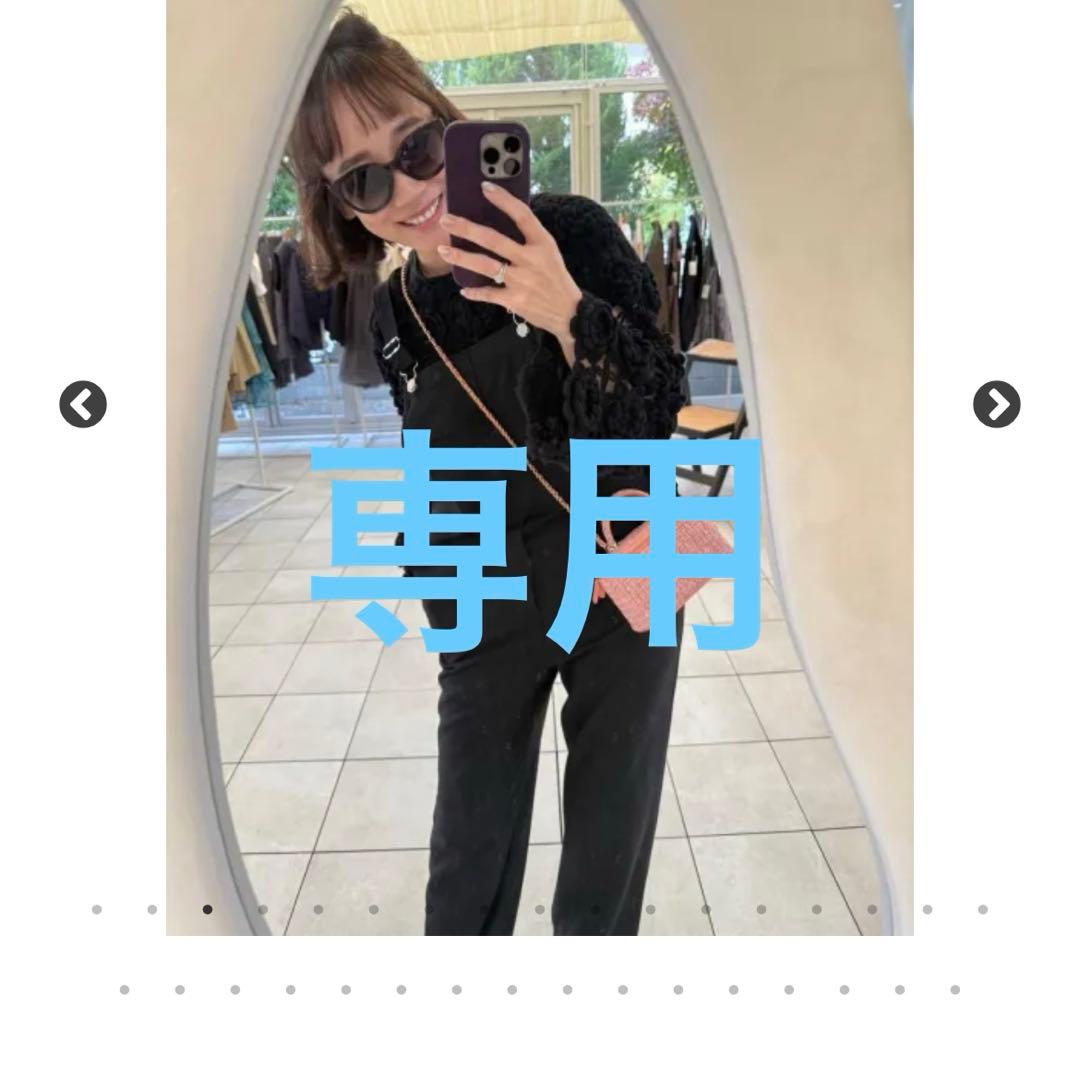 新品タグ付き　rosymonster フラワーかぎあみニット　ブラック