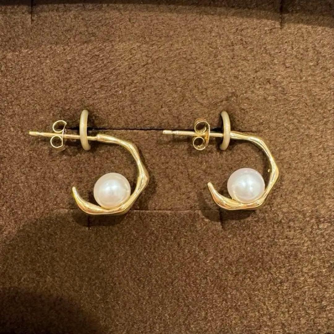 agete K10 淡水パールピアス