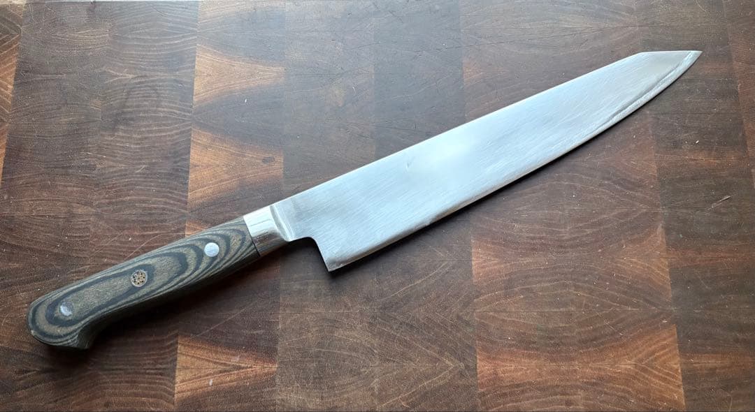 無垢　切付　牛刀　240mm 8寸包丁　全鋼　ステンレス　研ぎ済み　洋包丁