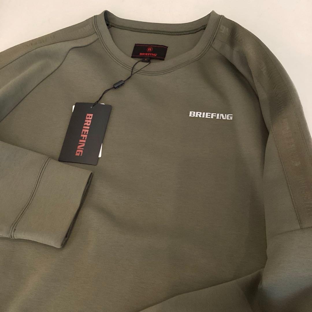新品　BRIEFING MS WARM LOGO LINE CREWNECK L