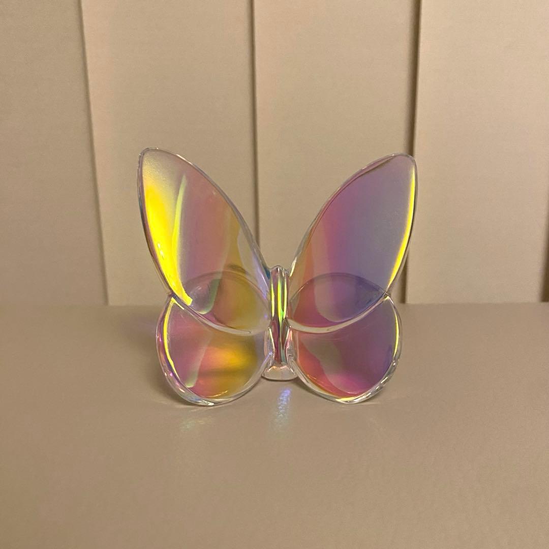 バカラ ラッキーバタフライ クリスタルガラスインゼクリア