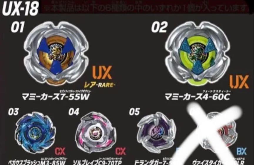 ベイブレードX UX-18 ランダムブースターVol.8 セミコンプ