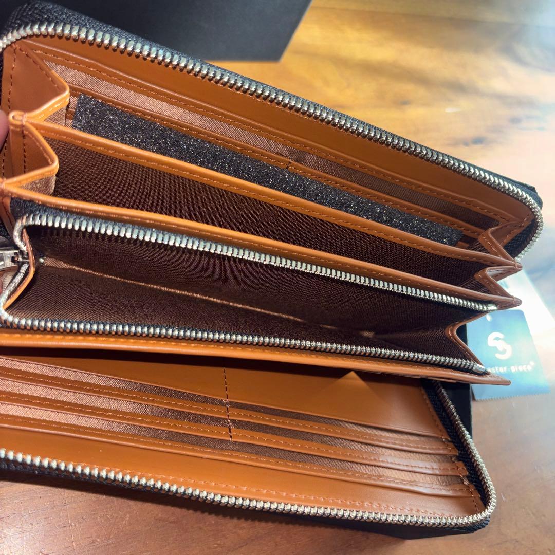 新品　現行品　master-piece メンズ　Notch 革製　長財布　黒
