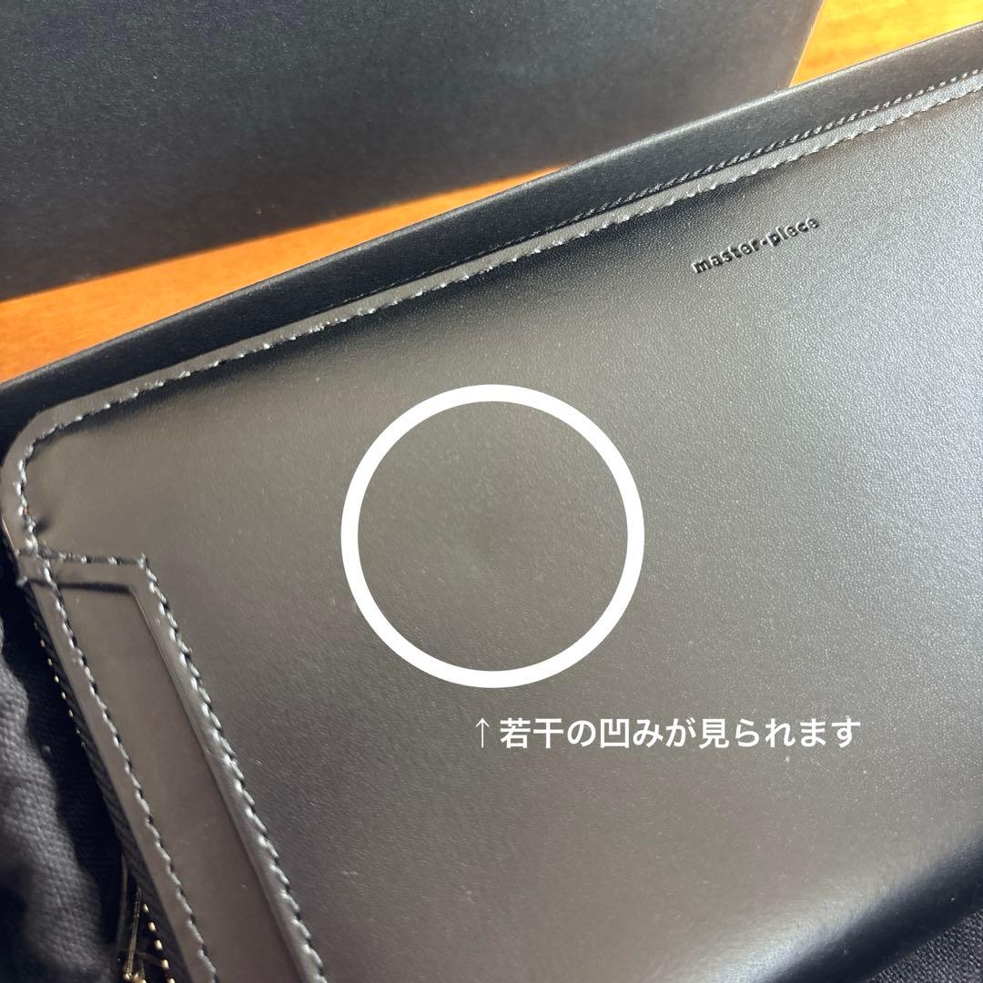 新品　現行品　master-piece メンズ　Notch 革製　長財布　黒
