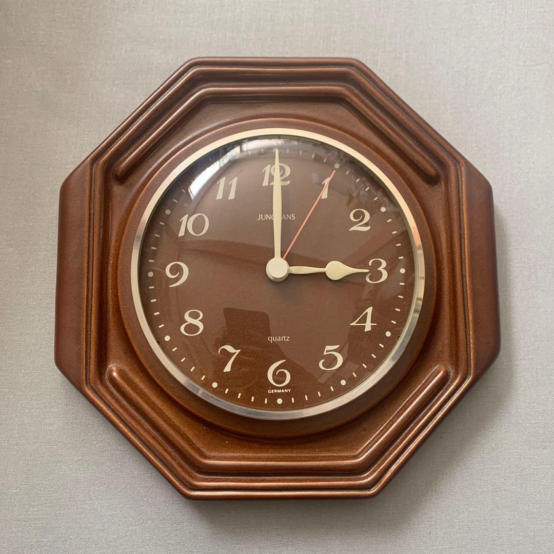 【希少】ドイツJUNGHANS 陶器の掛時計　アンティーク