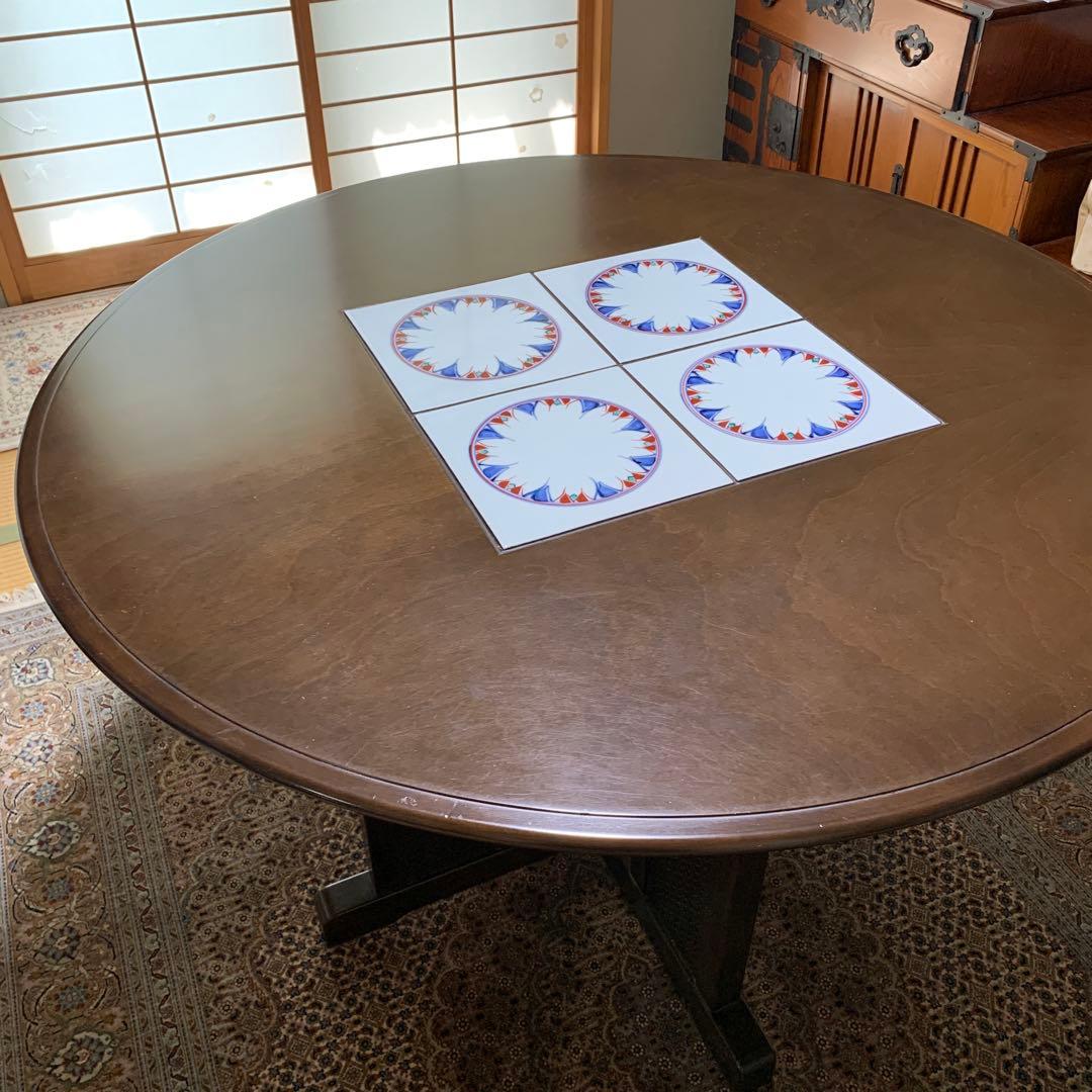 お値下げ！MORISHIGE モリシゲ　円形木製テーブル シンプルデザイン