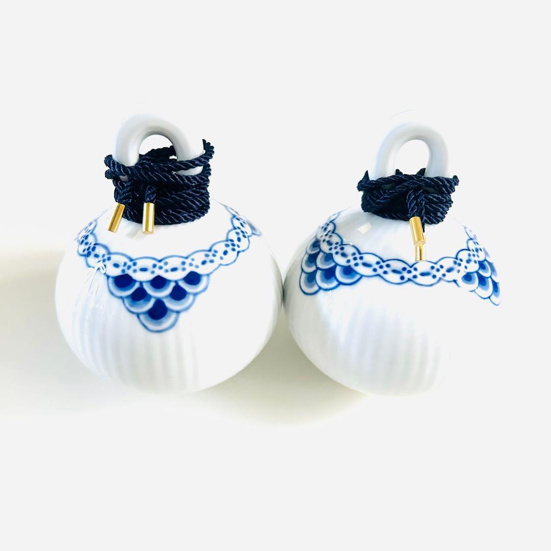 新品ロイヤルコペンハーゲン オーナメント プリンセス 2点 ブルーフルーテッド