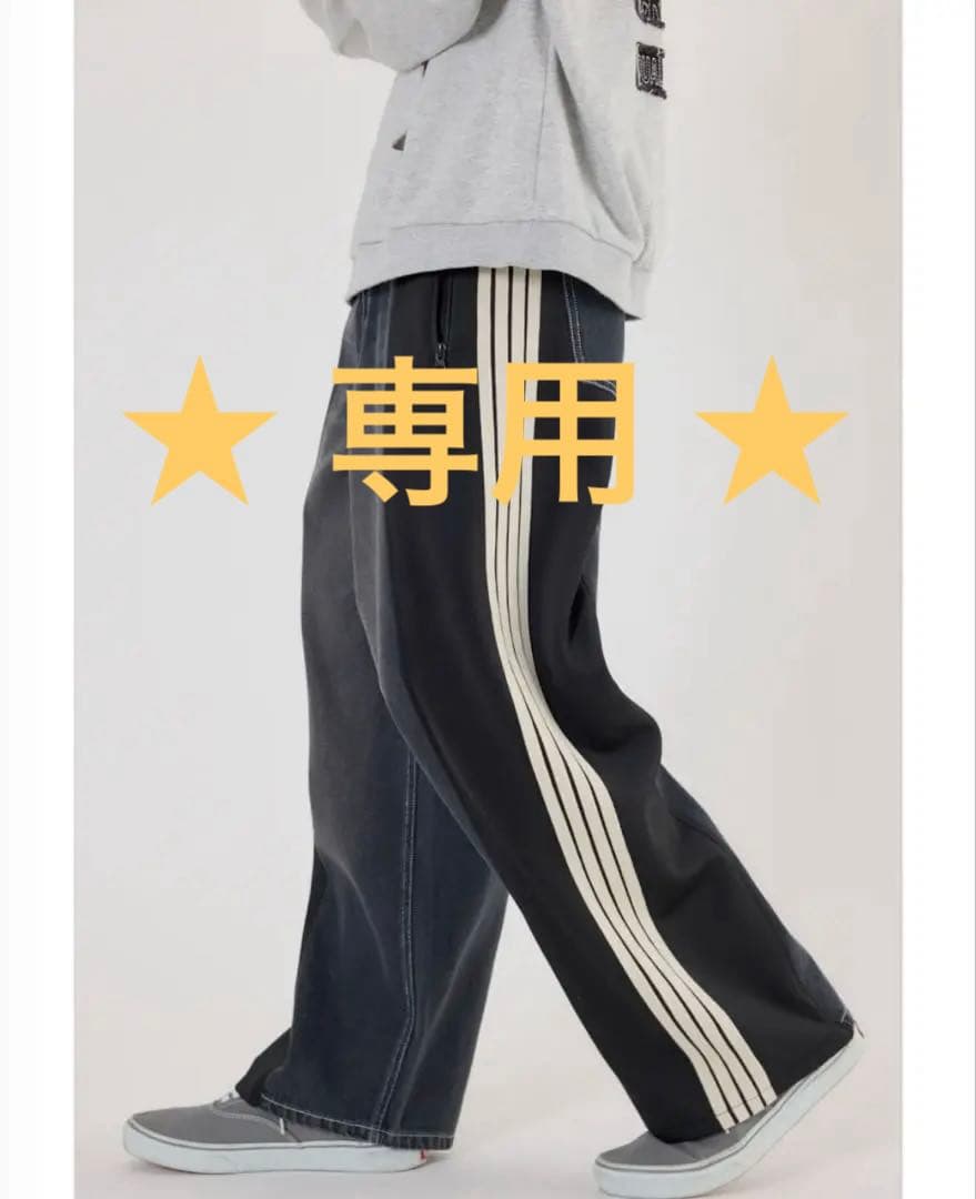 ★うっでぃ〜様★新品ロデオUNISEX カスタムトラック デニムパンツ Lサイズ