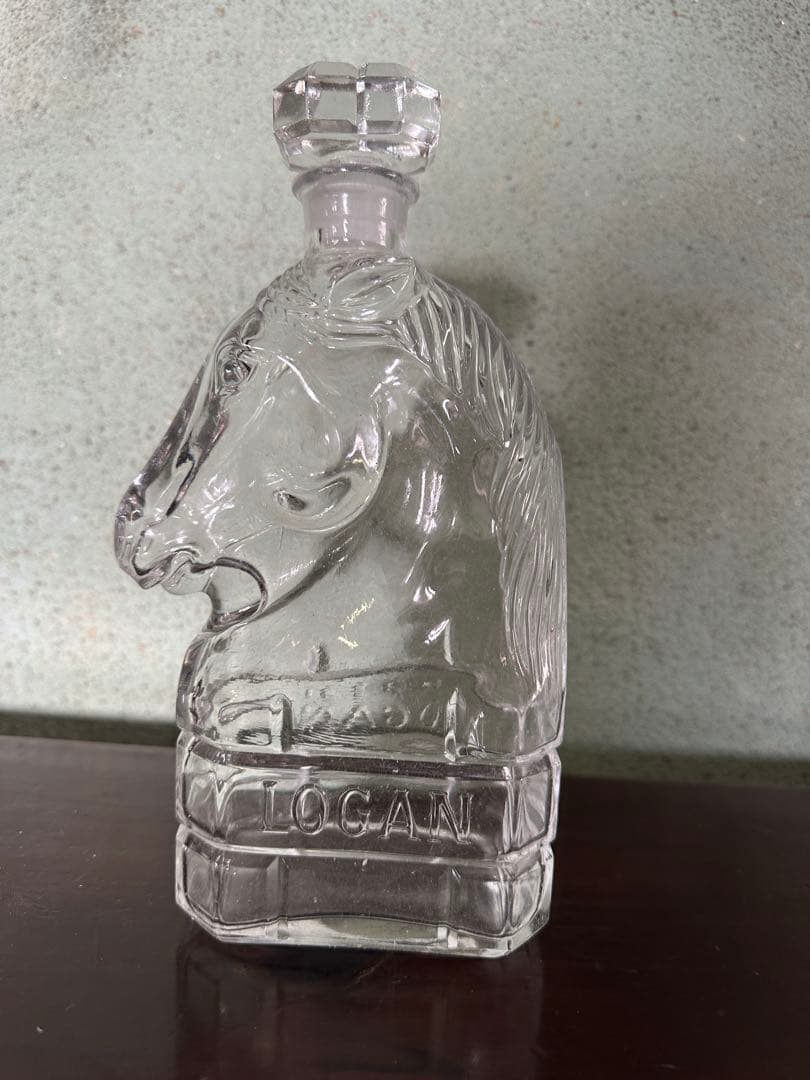 【当時物】LOGAN ローガン　ホワイトホース　デキャンタ　ガラス製