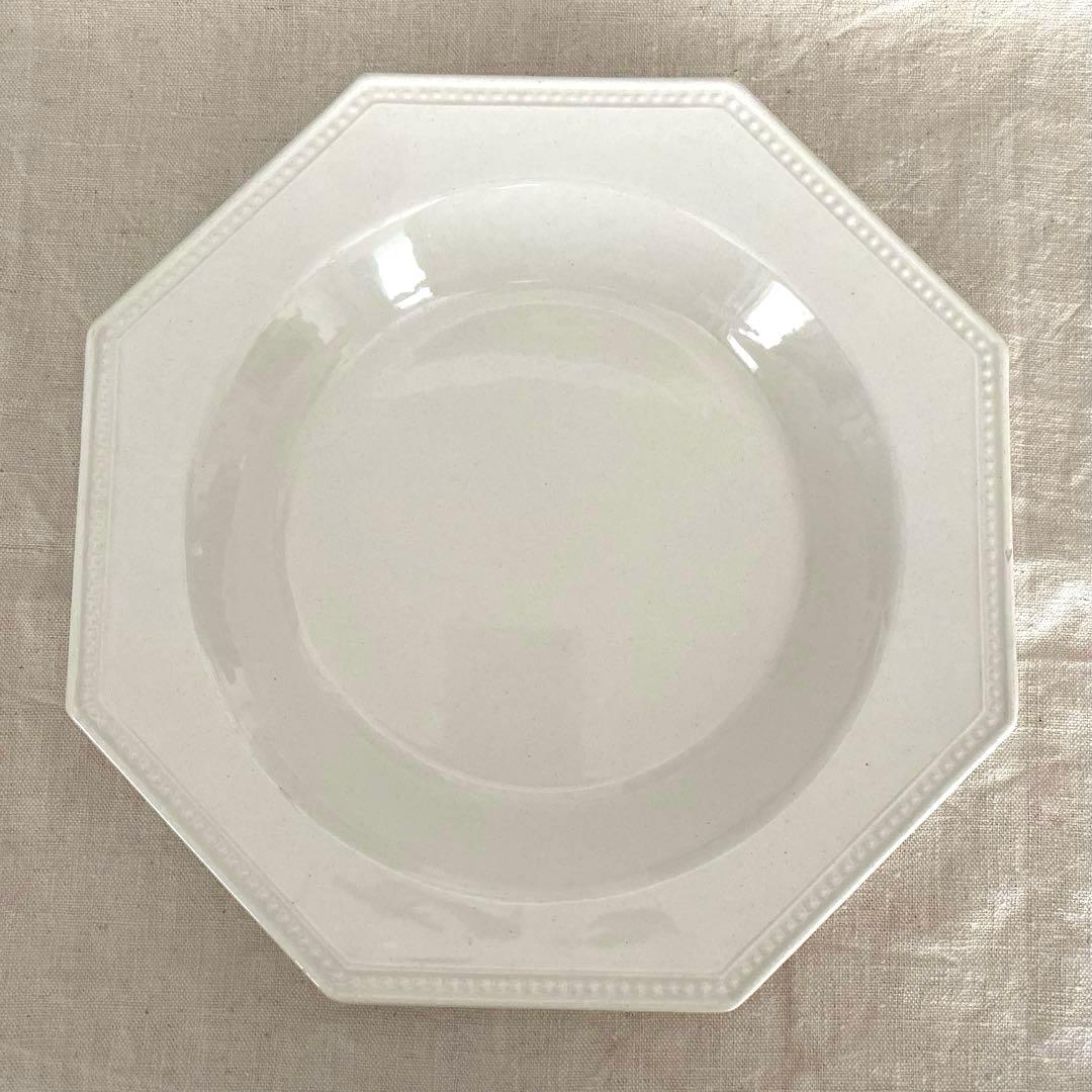 クレイユエモントロー オクトゴナル octogonale 深皿　パール　美品