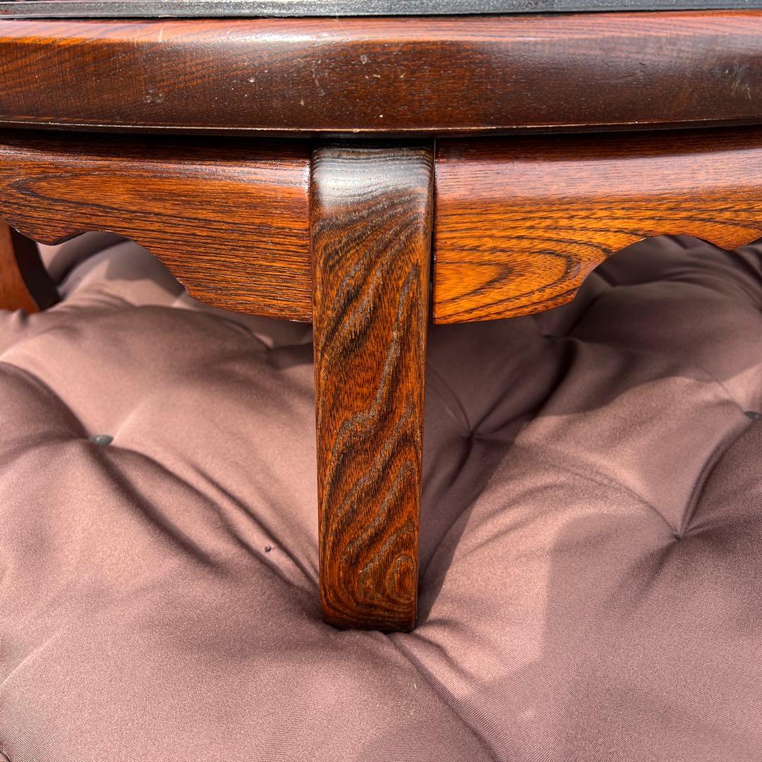 木製 折り畳座卓 センターテーブル ちゃぶ台 円卓 古家具 レトロ ヴィンテージ