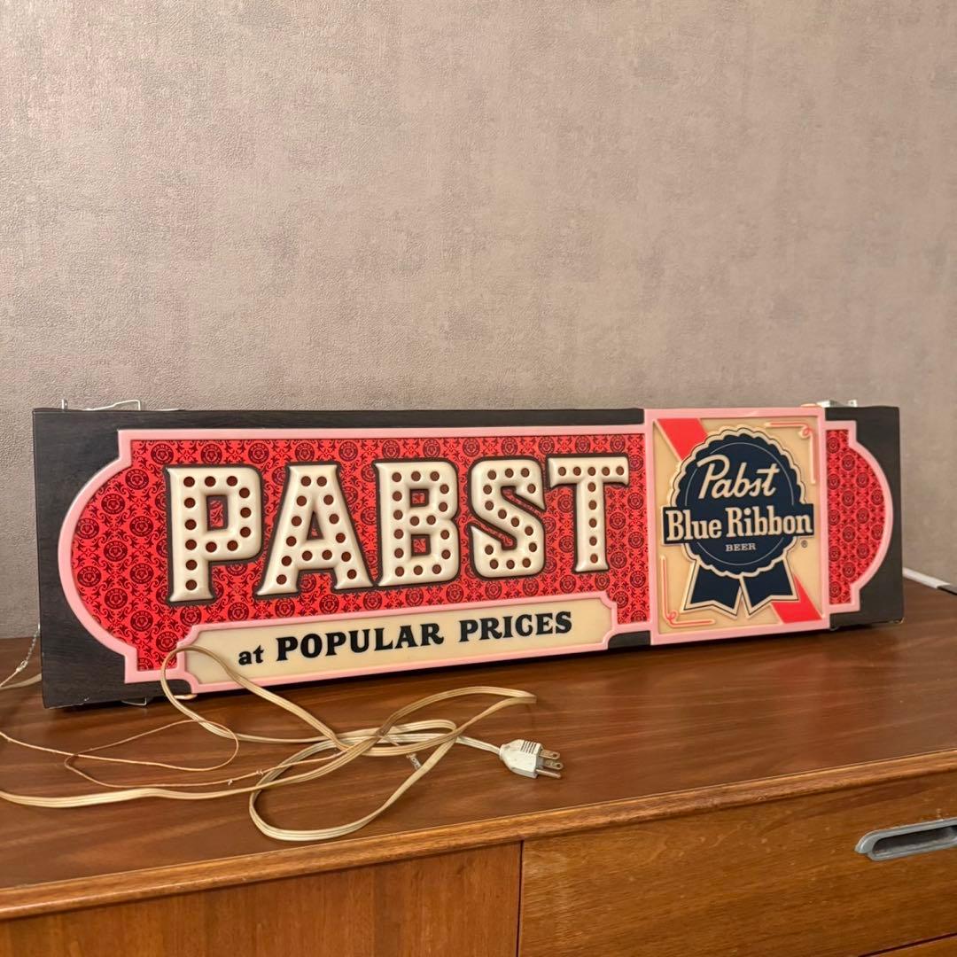 1970s Pabst Blue Ribbon サイン照明 パブストブルーリボン