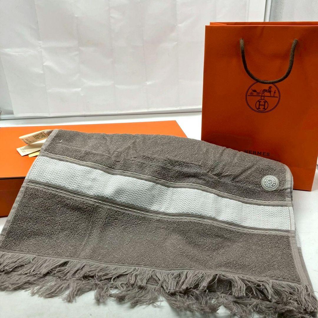(mh/10.18/12)HERMES エルメス ビーチタオル 綿100%