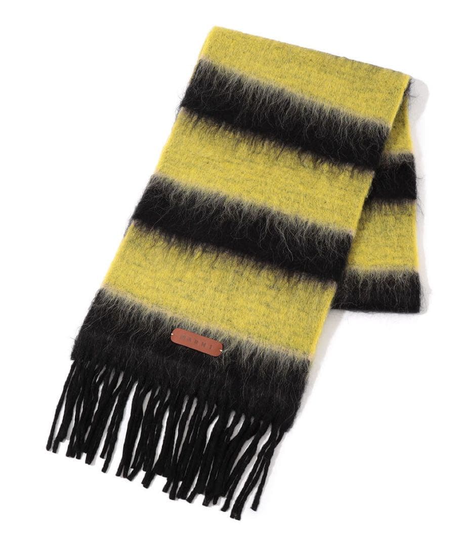 MARNI レザーパッチマフラー