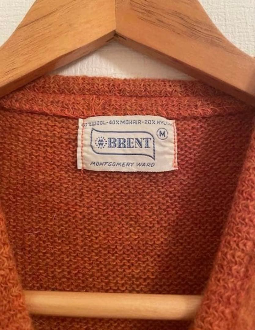 60's BRENT モヘアカーディガン ニット