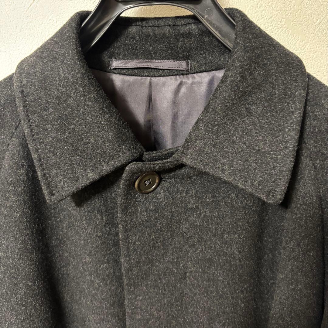 美品 BEAMS F ビームス バルカラー ウール コート ラグランスリーブ