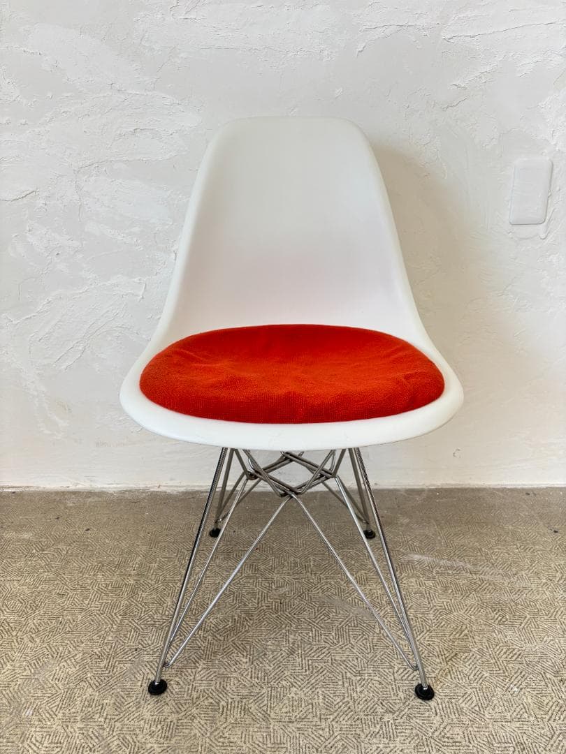 イームズ/Eamesシェルチェア ホワイト×オレンジ C