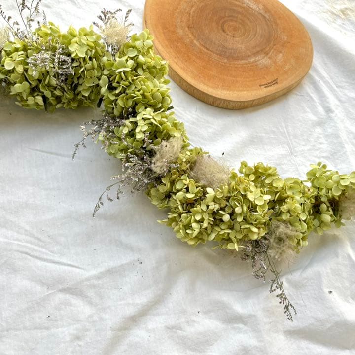 アナベル紫陽花　ロングガーランド