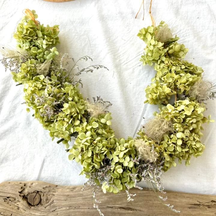 アナベル紫陽花　ロングガーランド