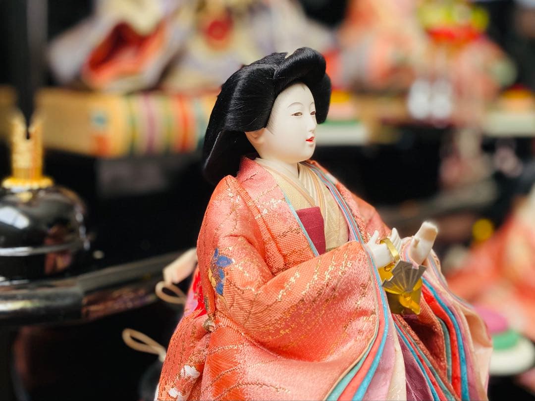 雛人形御道具セット　三段雛　黒漆塗り　京雛　　閲覧用　【絶対購入しないで下さい】