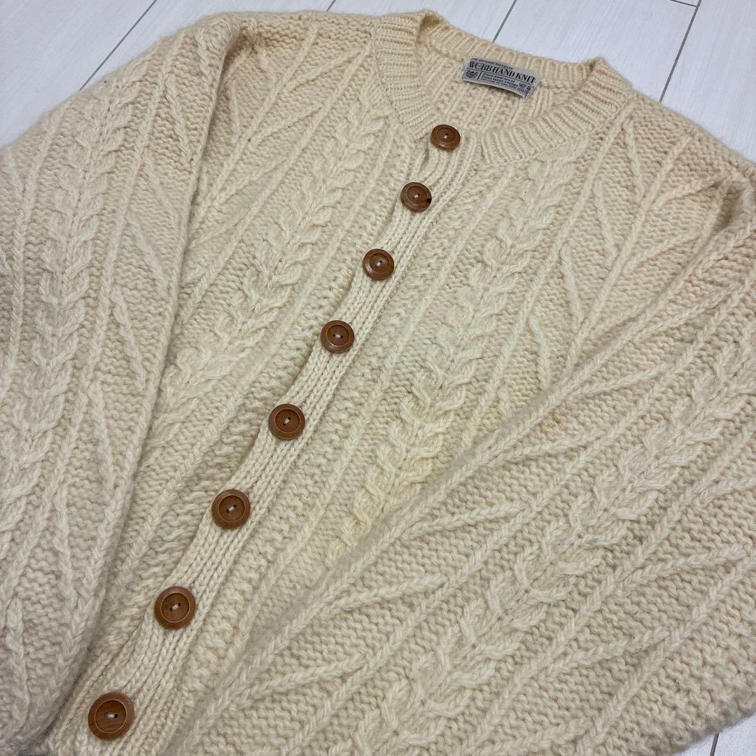 70'sビンテージ古着！WEBB HAND KNIT ハンドニット カーディガン