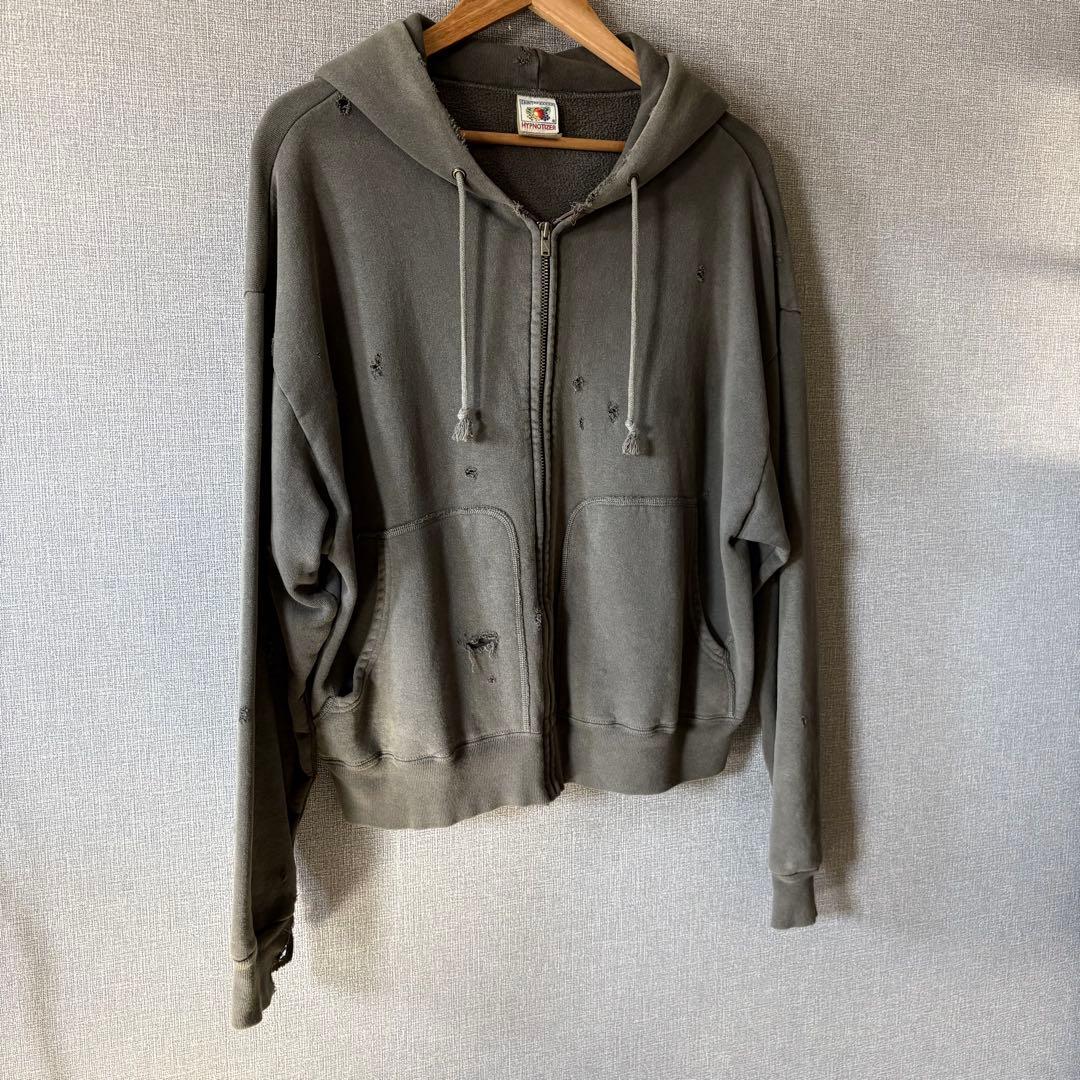 23AW SAINT MICHAEL ダメージジップフーディ