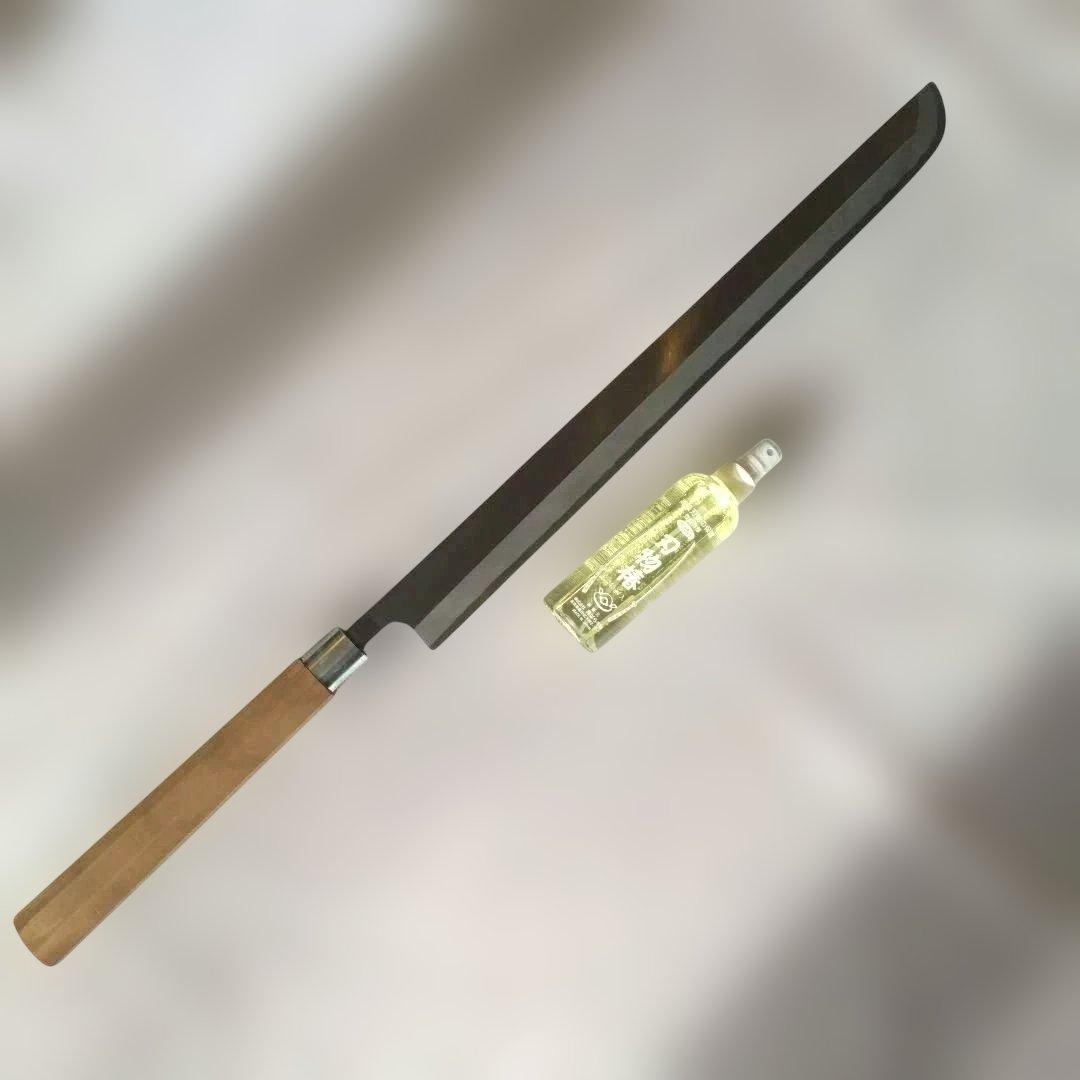 【越前打刃物】マグロ包丁 鮪 全長約86cm 刃部分約55cm 椿油セット