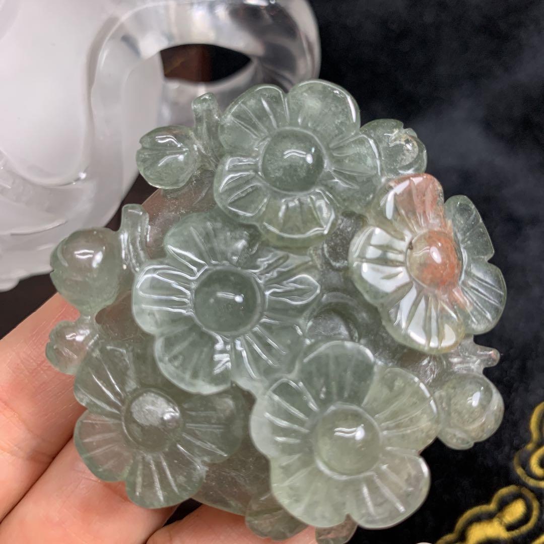 最髙級水晶急須置物❣️天然石 最品貭 幸福呼ぶの奇石　グリーンガーデンクオーツ❣️