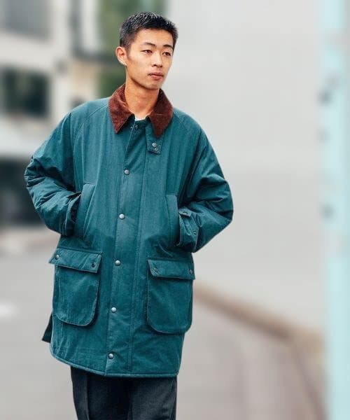 BEAMS グリーン フィールドコート メンズ　M