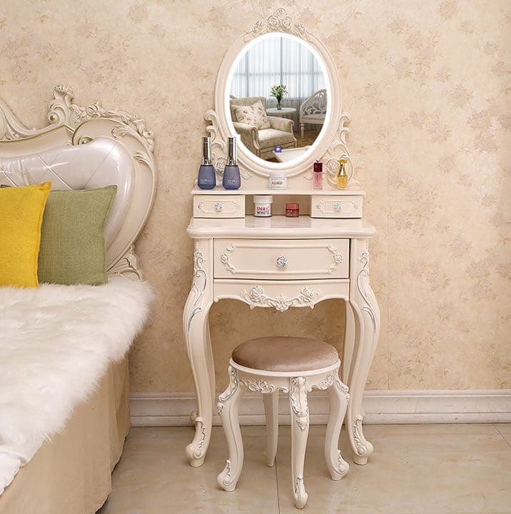 即日発送可能　ゴールド　大人気　北欧風ドレッサースツールライト 60cmセット